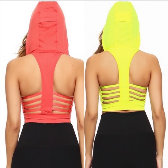 Sports workout exercise hoodie bra yoga strappy - Picture 2 of 6